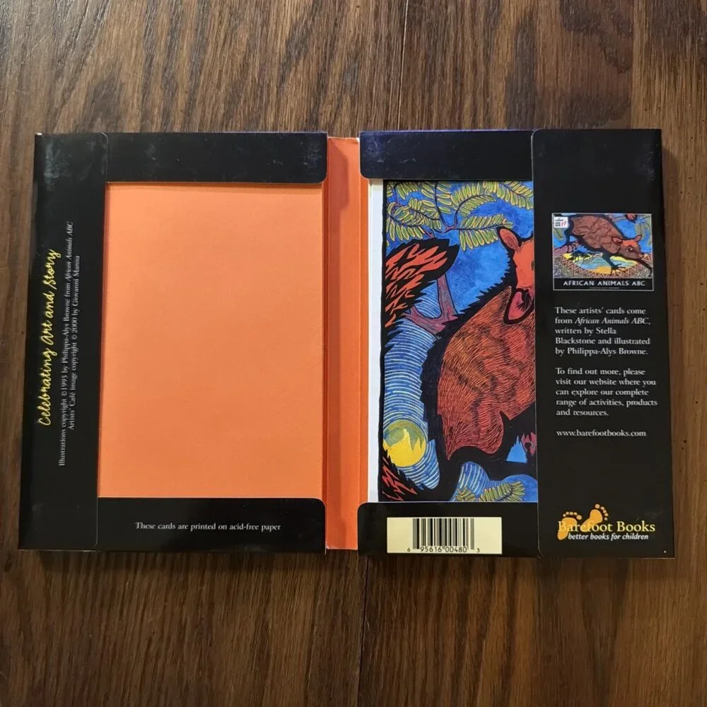 RARE 1995 Barefoot Artists’ Cards African Animals‎ Philippe-Alys Browne 12 Cards